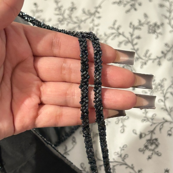 Davids Bridal Silver Embellished Halter Neck Corset Top - Picture 5 of 9